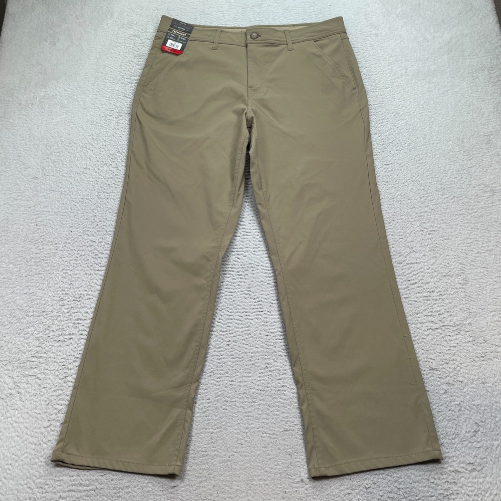 Weatherproof Vintage Tech Pants Mens 34x29 Tan Nylon Stretch Water Repellent